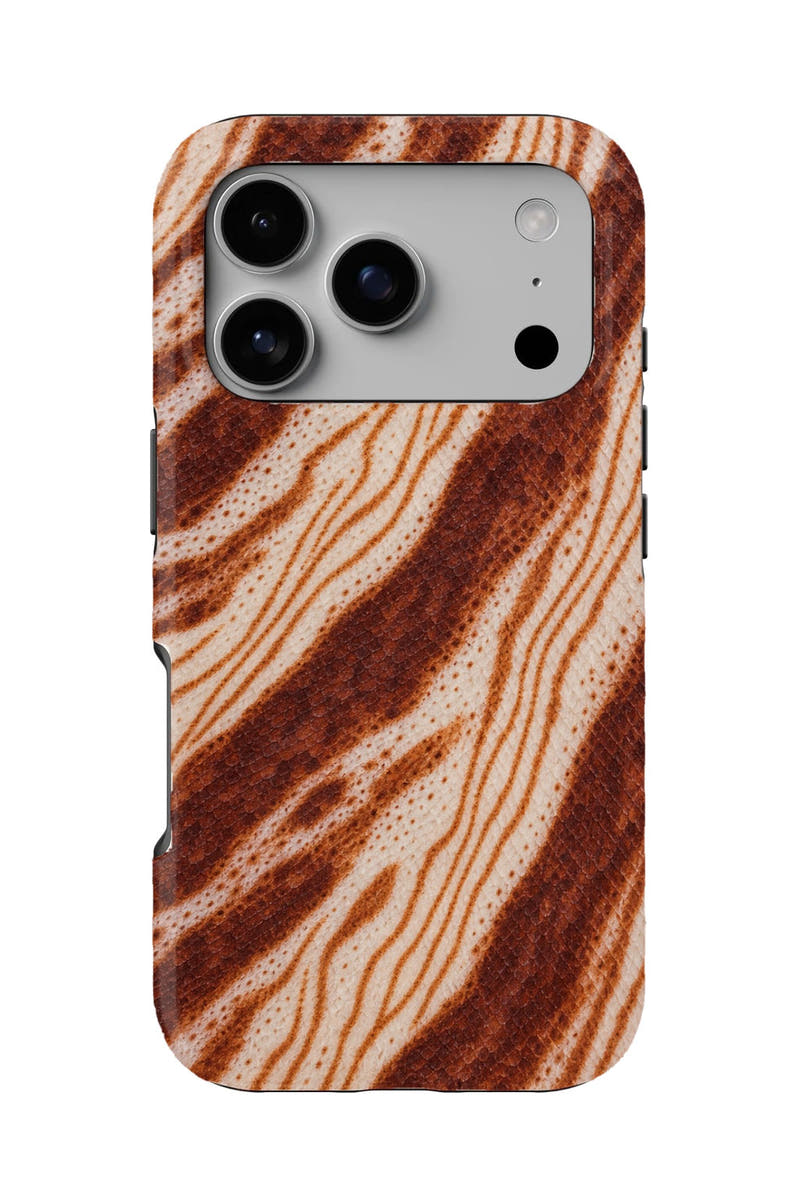 Pensacola Red Lionfish tough phone case, back view on white