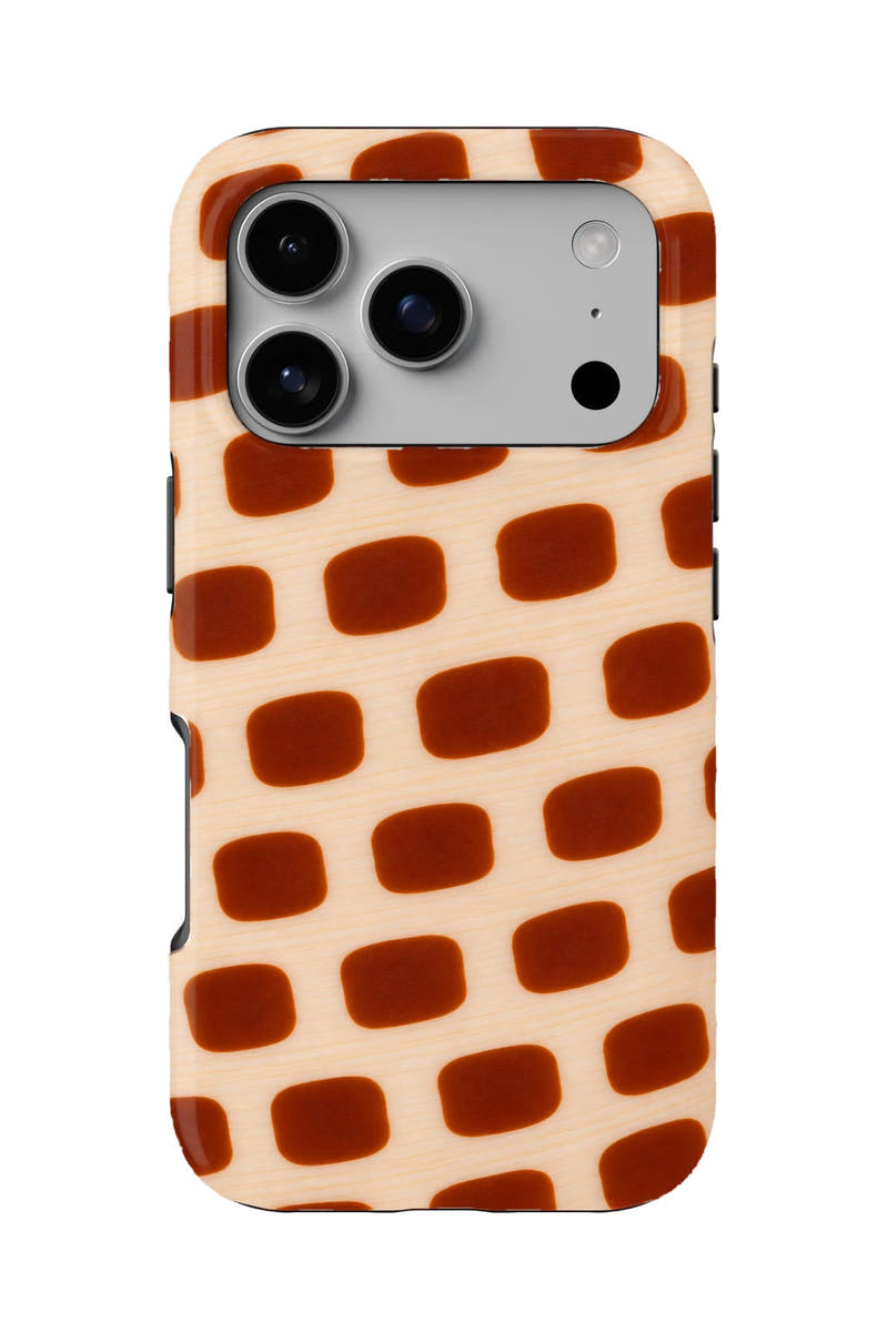 Sanibel Junonia Shell tough phone case, back view on white