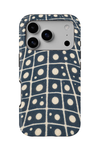 Gulf Coast Whale Shark tough phone case, back view on white
