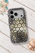 Biscayne Smooth Trunkfish tough phone case on a white wooden table