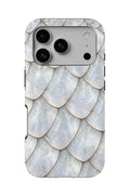 Boca Grande Silver Tarpon tough phone case, back view on white