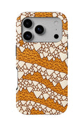 Cloth of Gold Cone Shell tough phone case, back view on white
